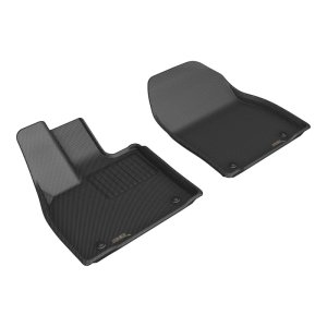 Lexus RZ Floor Mats - Front - 3D MAXpider - Kagu - Black - `23-`24 Lexus RZ Floor Mats - Front - 3D MAXpider - Kagu - Black - `23-`24